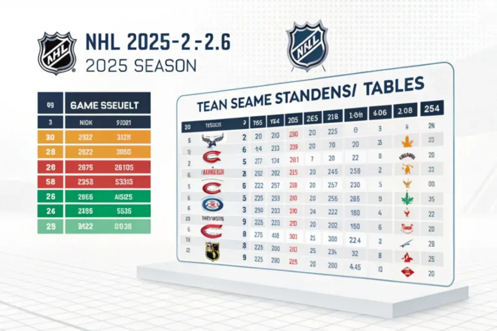 НХЛ 2025/26 — таблица сезона, результаты и лидеры команд НХЛ 2025/26 — таблица сезона, результаты и лидеры команд