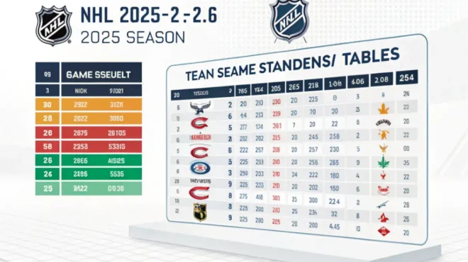 НХЛ 2025/26 — таблица сезона, результаты и лидеры команд НХЛ 2025/26 — таблица сезона, результаты и лидеры команд